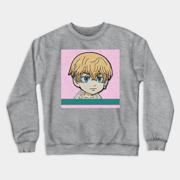 rebel boy in pink Crewneck Sweatshirt by Sakura Girl Boutique